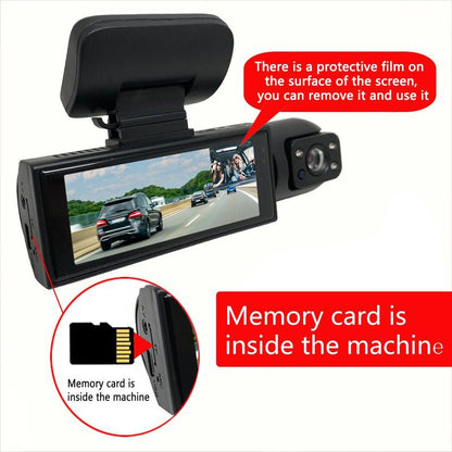 1080P Dual Recording Car DVR Camera with 32GB Card, Car Dashboard Video Cam with 3.16 Inch IPS Screen, Front & inside Video Cam with IR Night Vision, Loop Recording Car DVR Camera, Car Video Surveillance